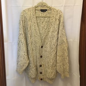 Acorn Men's Beige Wool Cardigan Sweater XL